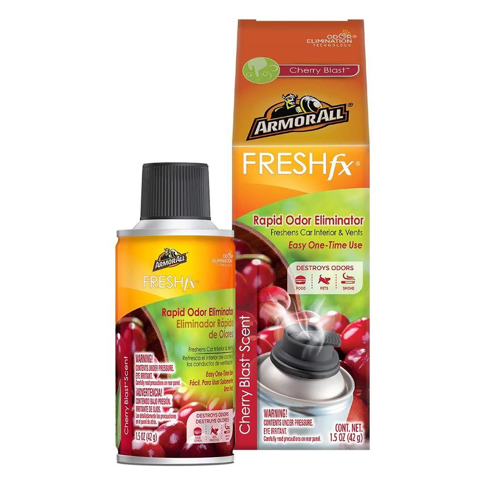 Armor All Fresh Fx Rapid Odor Eliminator Spray Freshens Car Interior and Vents Cherry Blast Scent 1.5Oz (42g)